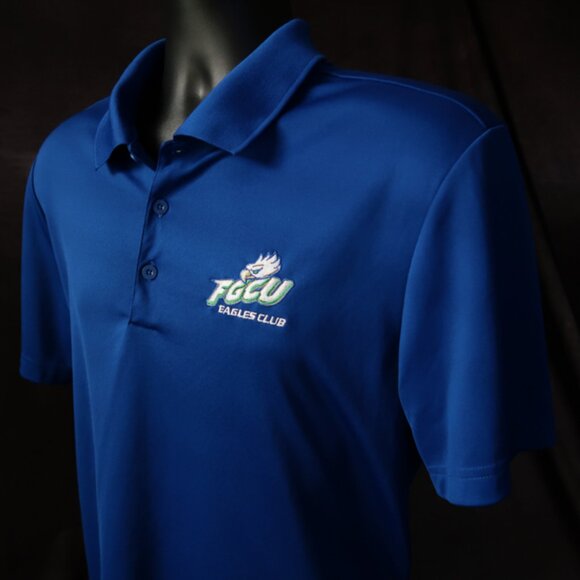 FGCU Eagles Club Adidas Golf Blue Polo (M) 🏀 - Picture 6 of 8
